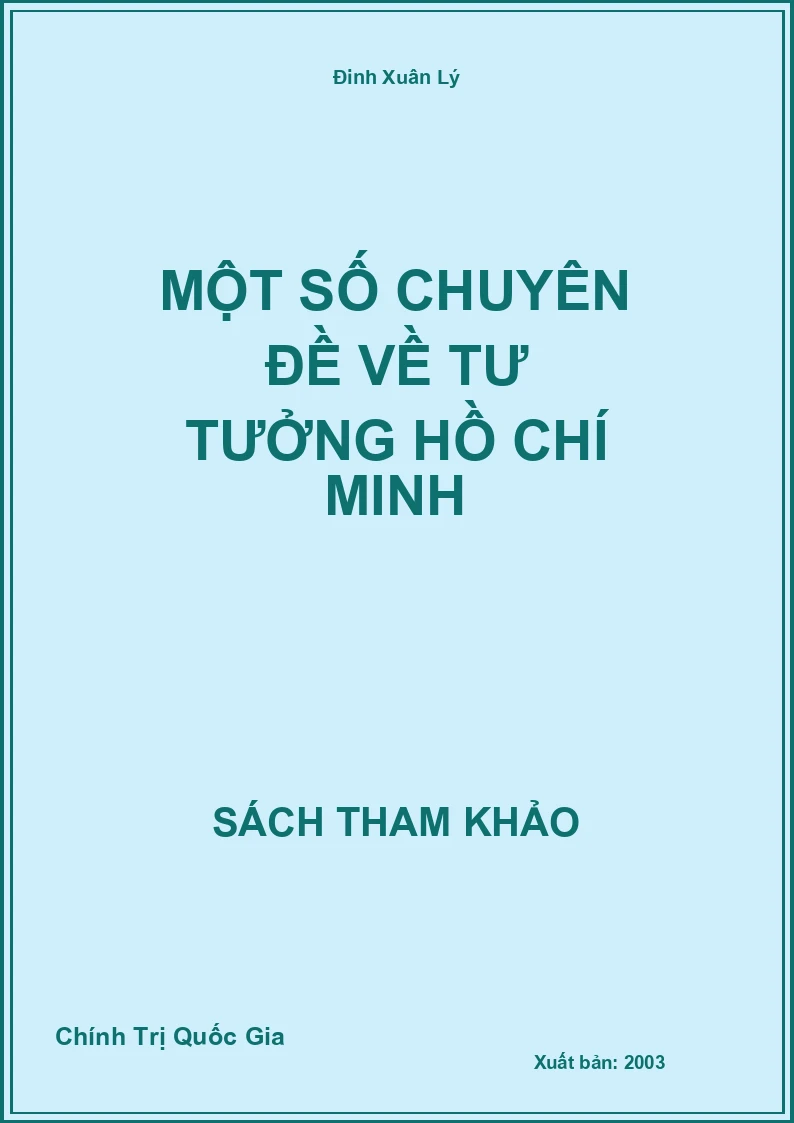 Một số chuyên đề về tư tưởng Hồ Chí Minh
