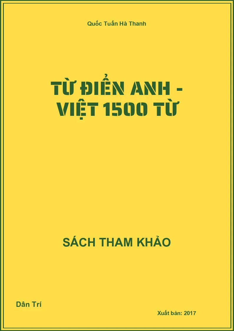 Từ điển anh - việt 1500 từ