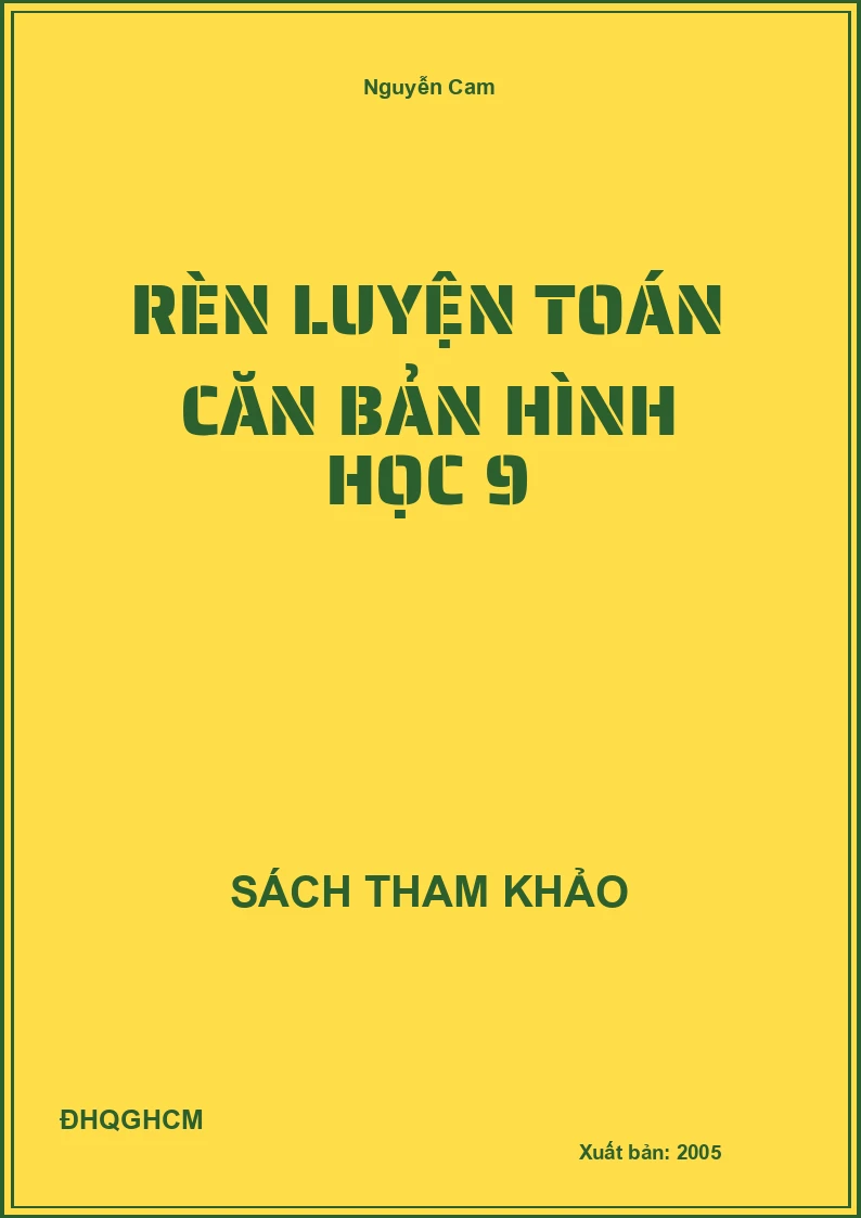 Rèn luyện toán căn bản hình học 9