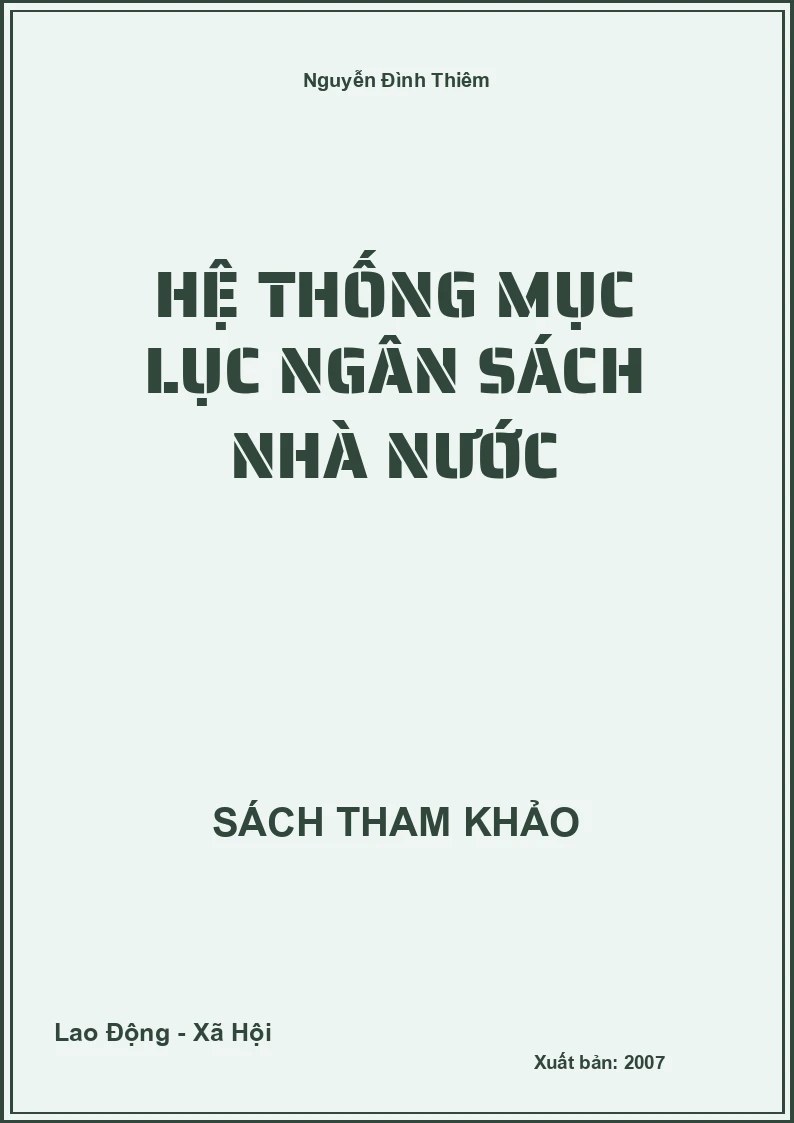 Hệ Thống Mục Lục Ngân Sách Nhà Nước