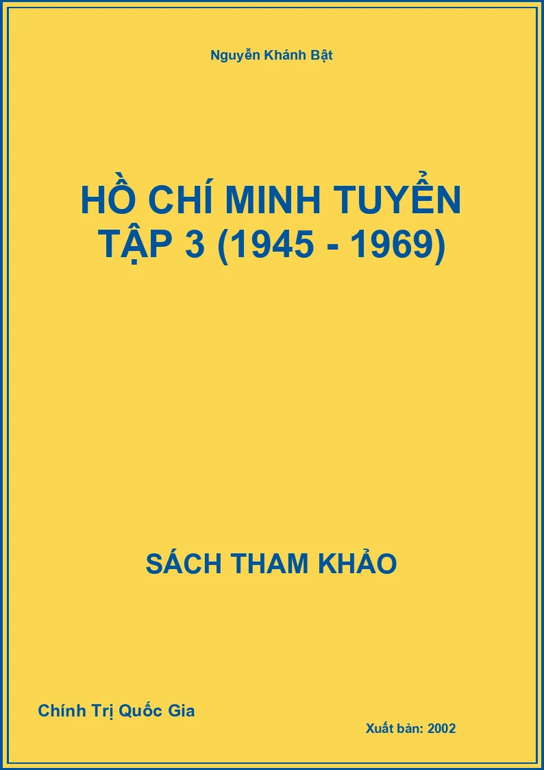Hồ Chí Minh Tuyển Tập 3 (1945 - 1969)