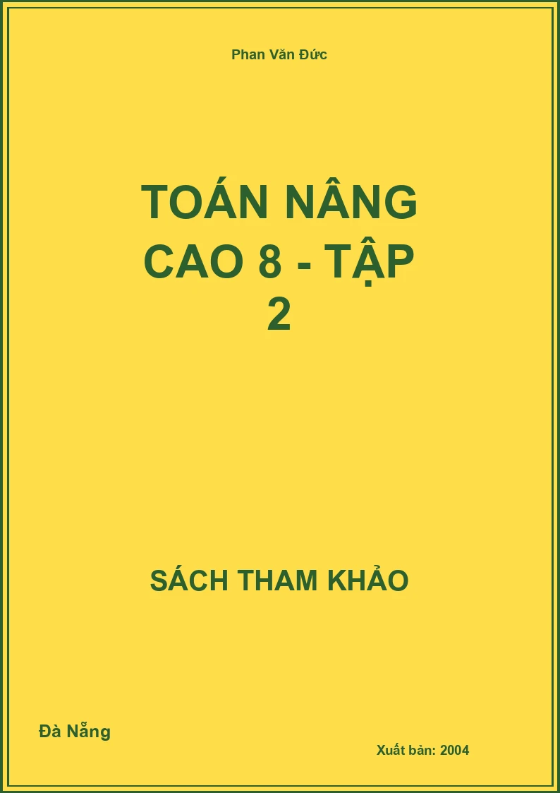 Toán nâng cao 8 - tập 2