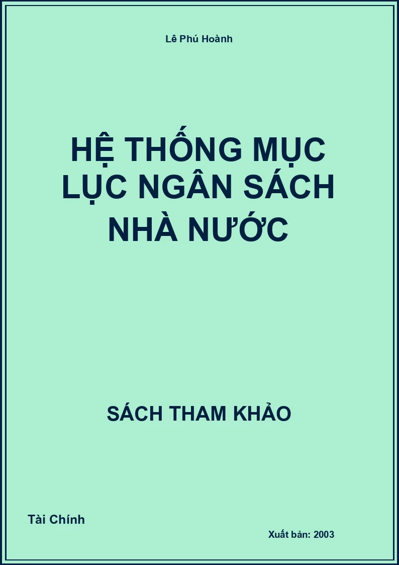 Hệ Thống Mục Lục Ngân Sách Nhà Nước