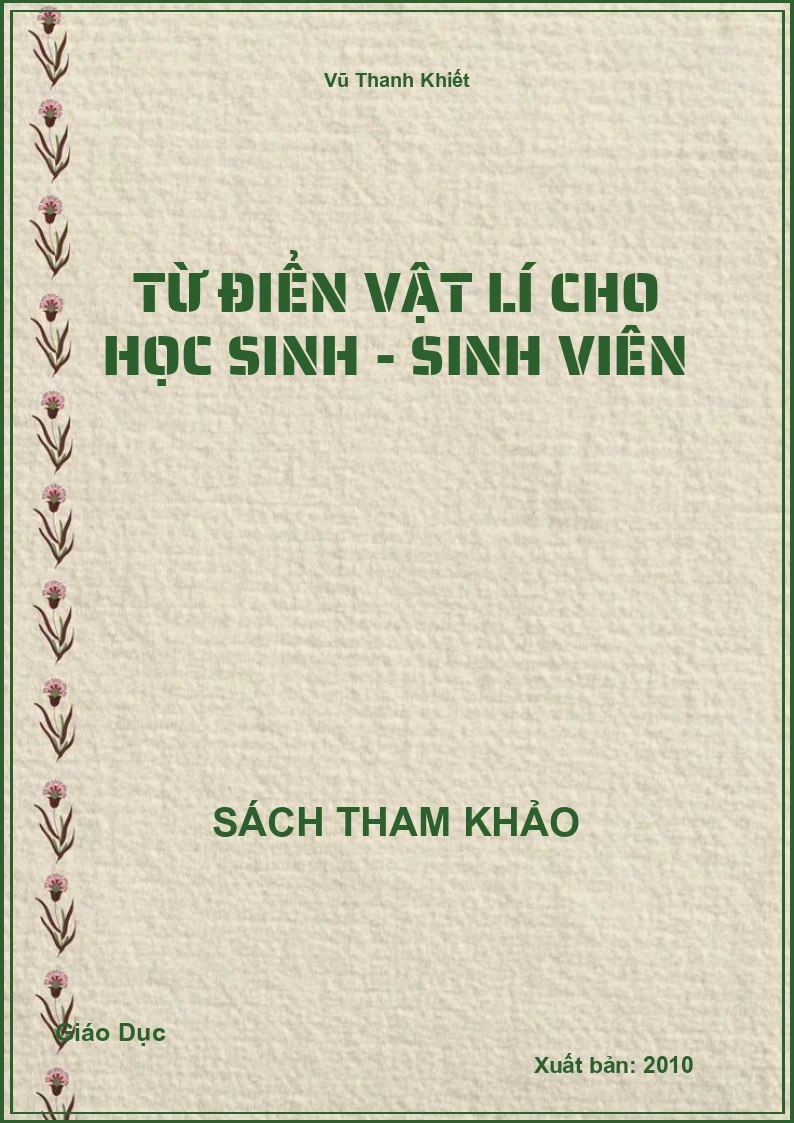 Từ Điển Vật Lí Cho Học Sinh - Sinh Viên