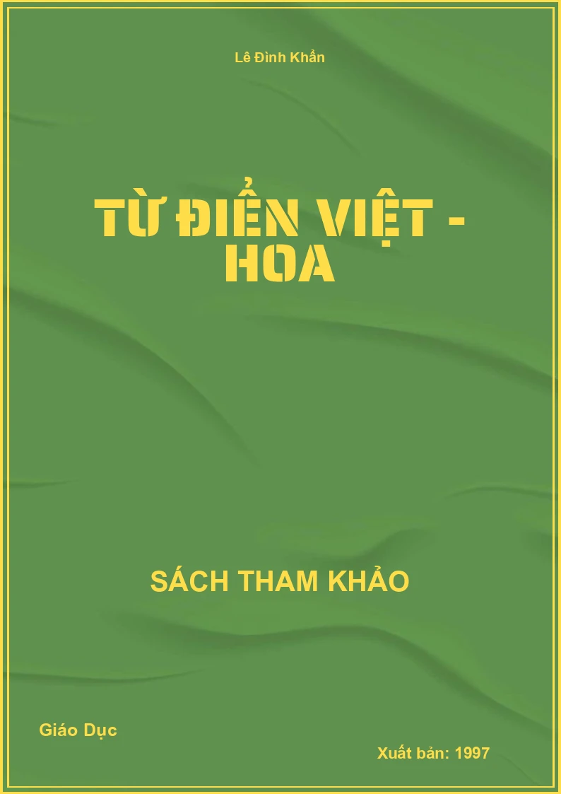 Từ điển Việt - Hoa
