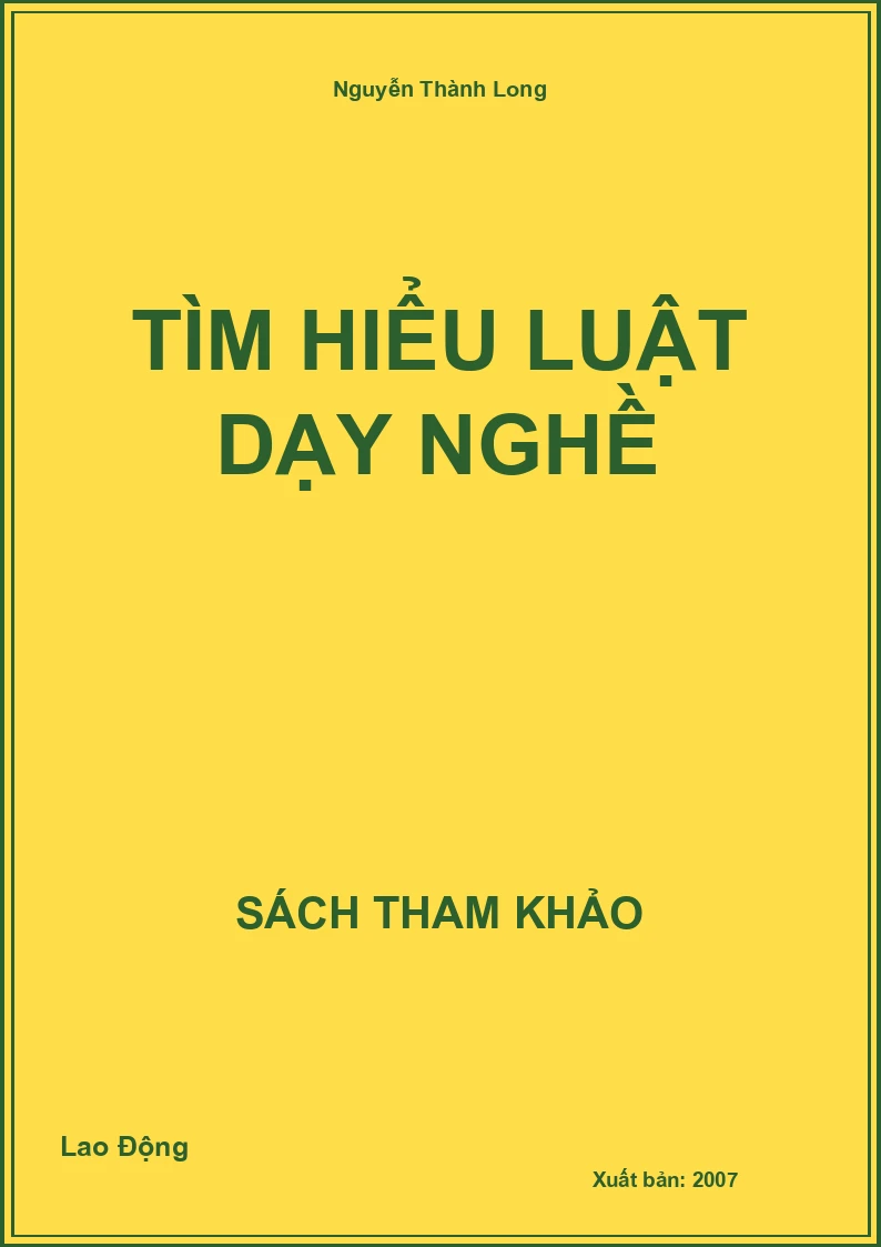 Tìm Hiểu Luật Dạy Nghề