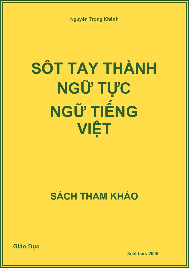 Sôt Tay Thành Ngữ Tục Ngữ Tiếng Việt