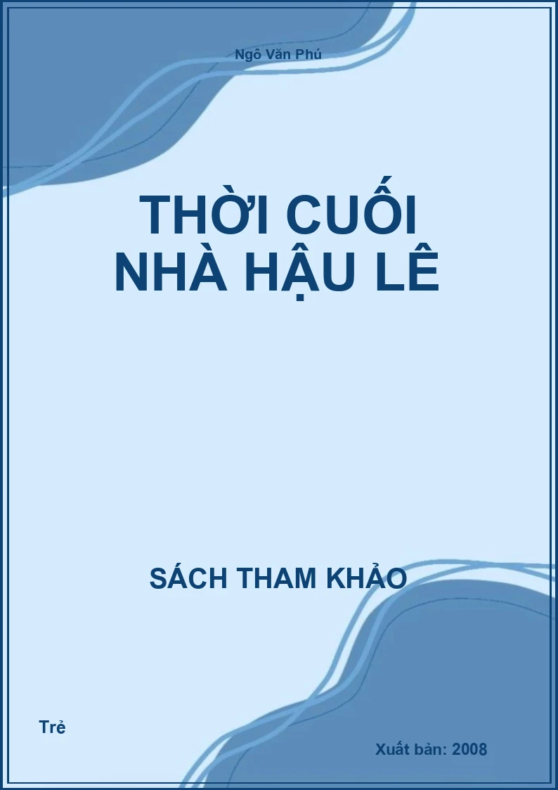 Thời cuối nhà Hậu Lê