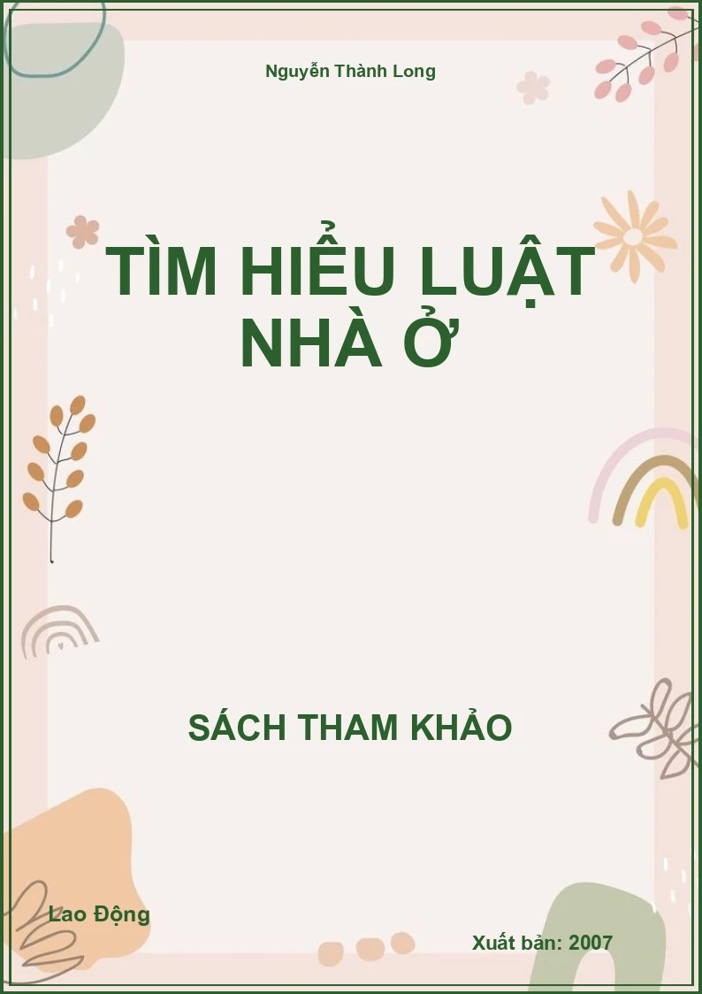 Tìm Hiểu Luật Nhà Ở