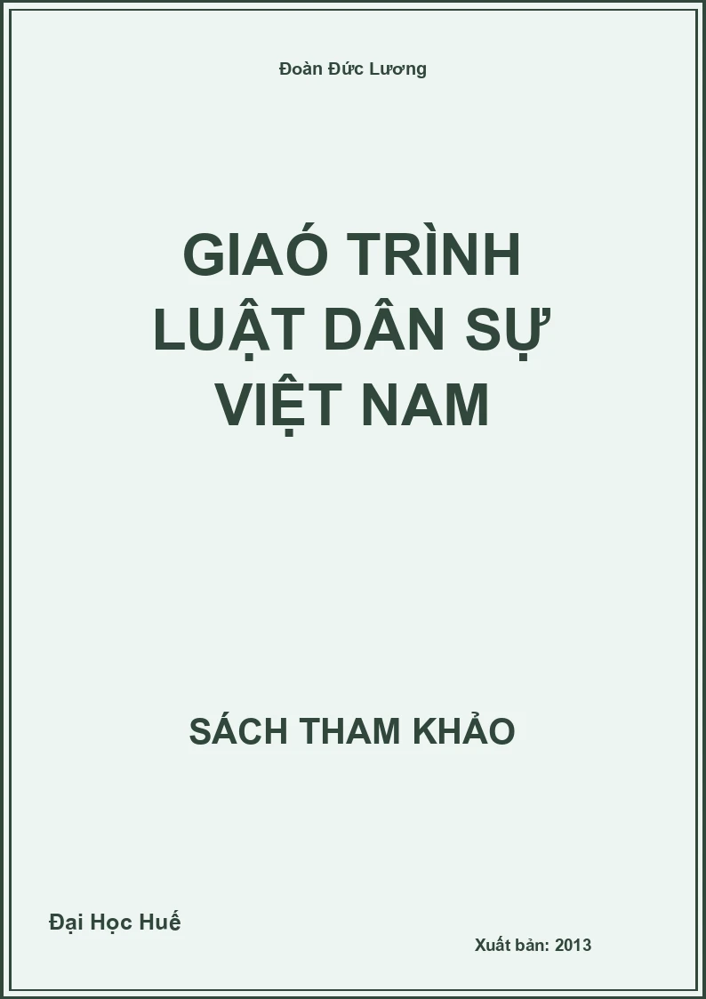 Giaó trình luật dân sự Việt Nam