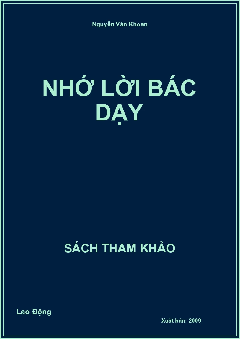 Nhớ Lời Bác Dạy