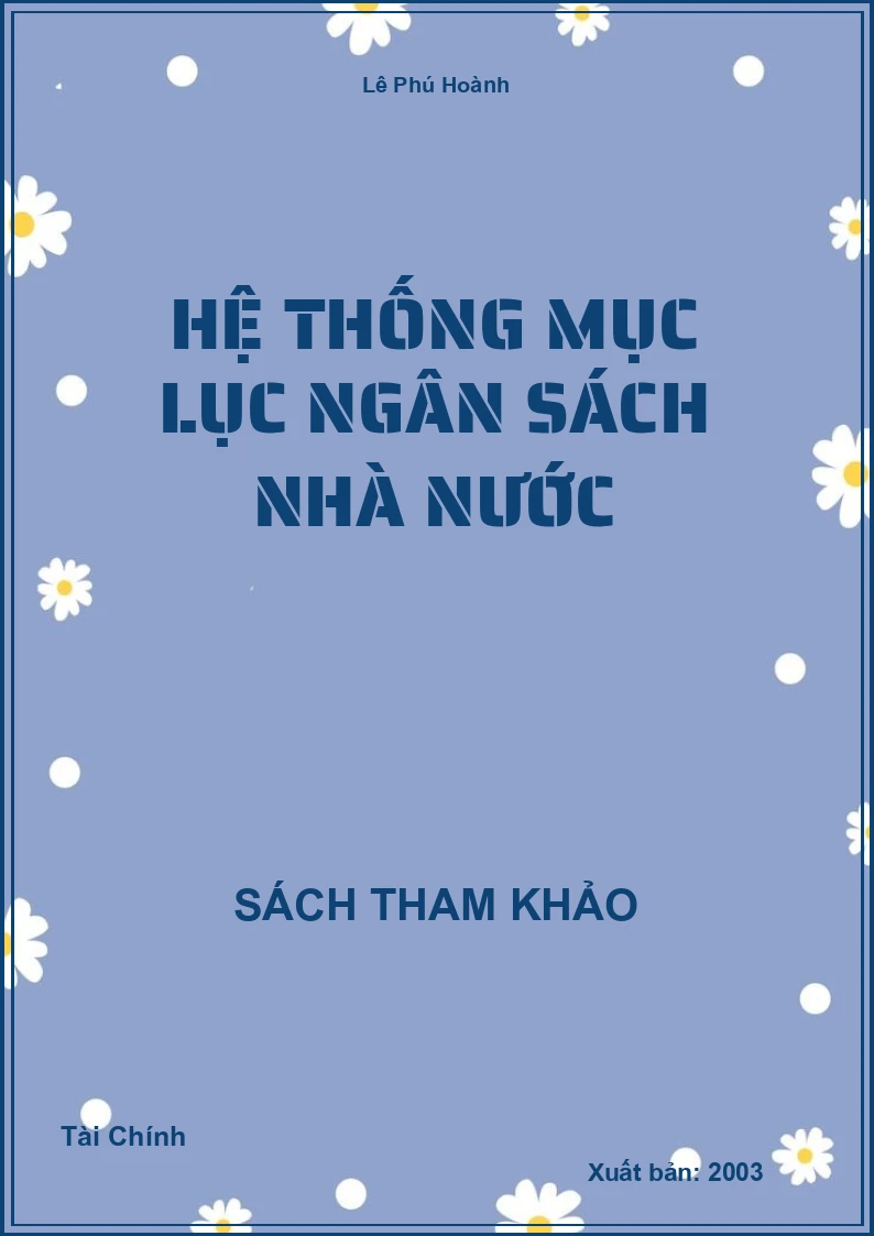 Hệ Thống Mục Lục Ngân Sách Nhà Nước