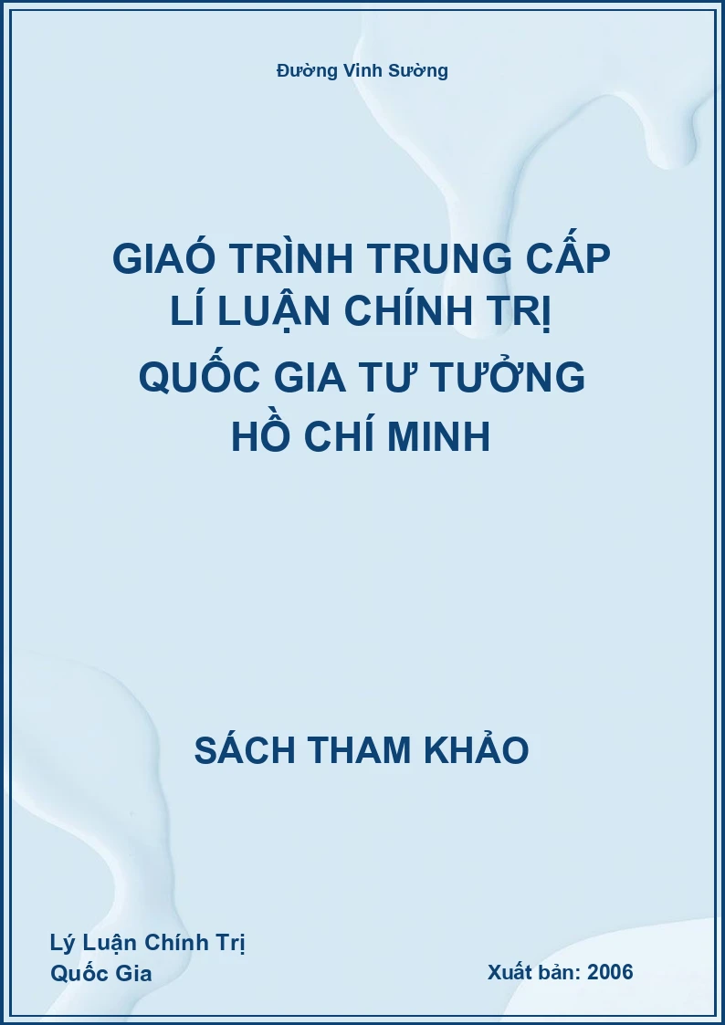 Giaó trình trung cấp lí luận Chính Trị Quốc Gia tư tưởng Hồ Chí Minh
