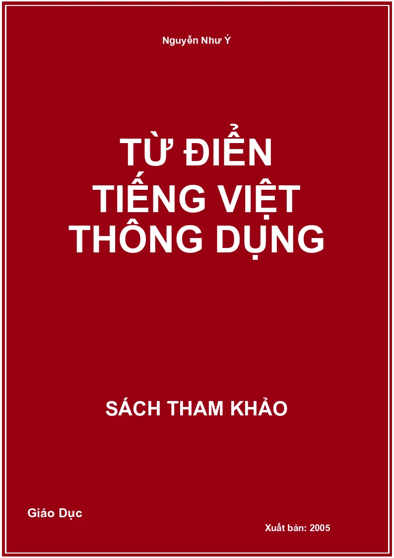 Từ Điển Tiếng Việt Thông Dụng