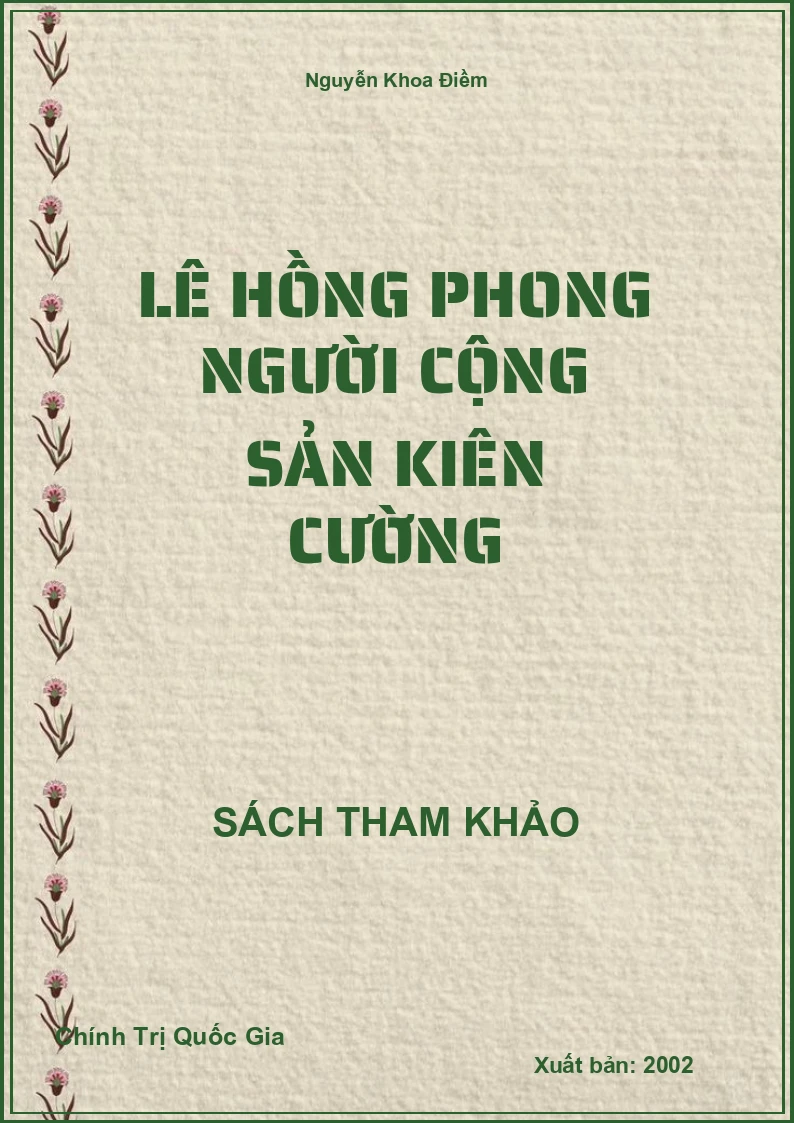Lê Hồng Phong Người Cộng Sản Kiên Cường