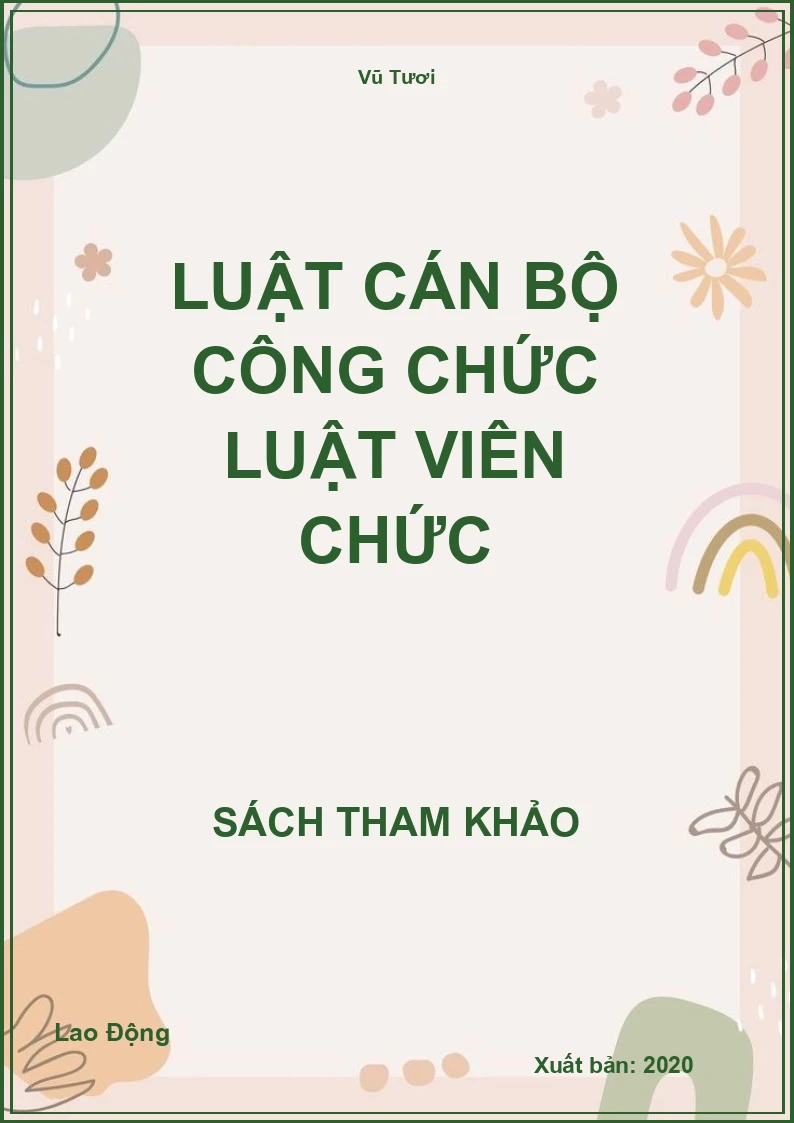 Luật cán bộ công chức luật viên chức