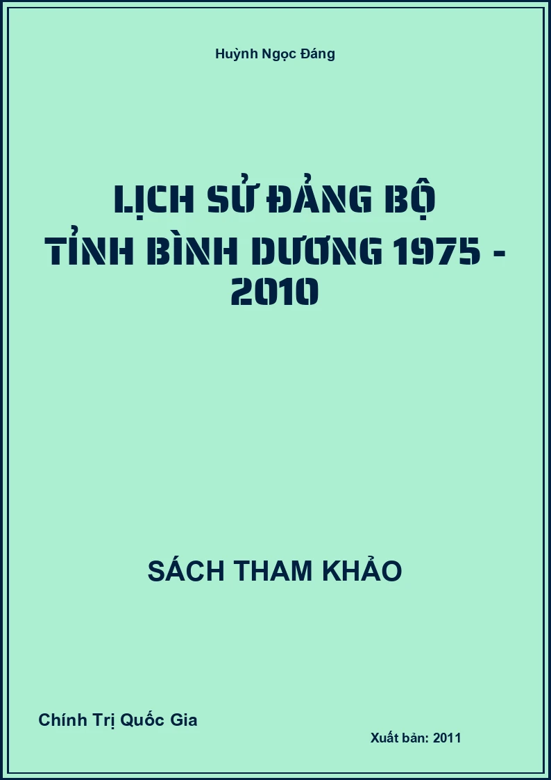 Lịch Sử Đảng Bộ Tỉnh Bình Dương 1975 - 2010