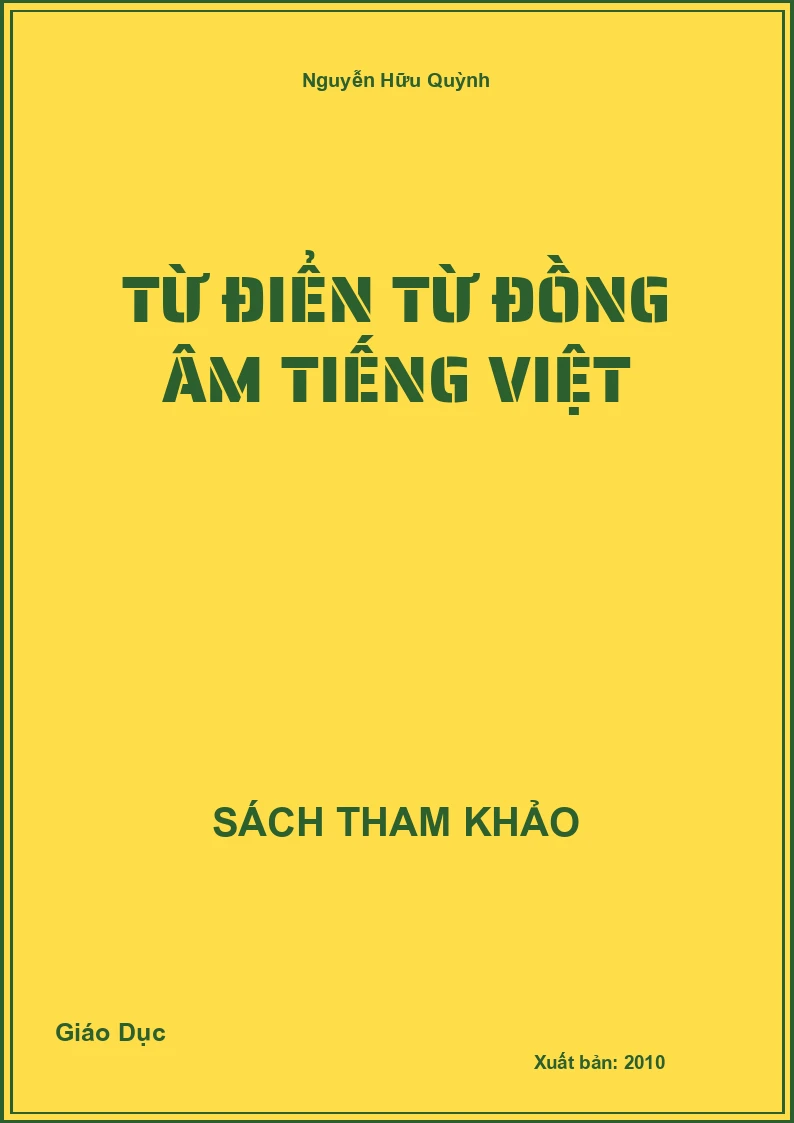 Từ Điển Từ Đồng Âm Tiếng Việt