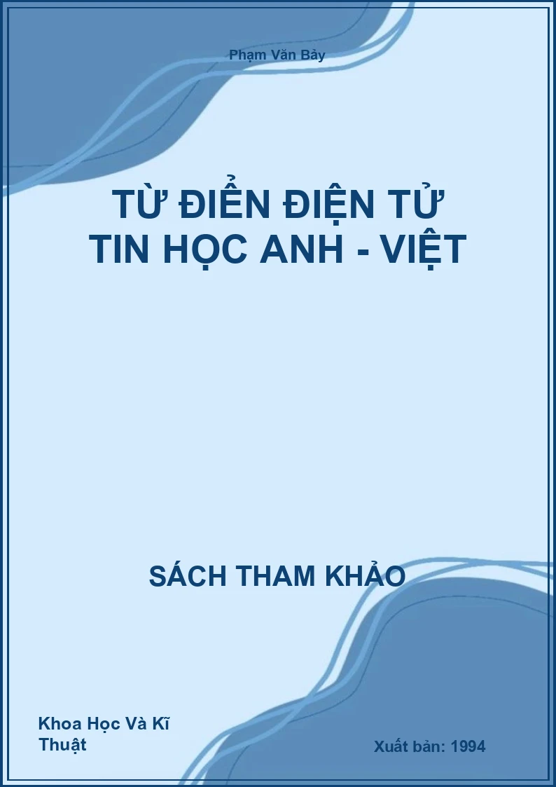 Từ Điển Điện Tử Tin Học Anh - Việt