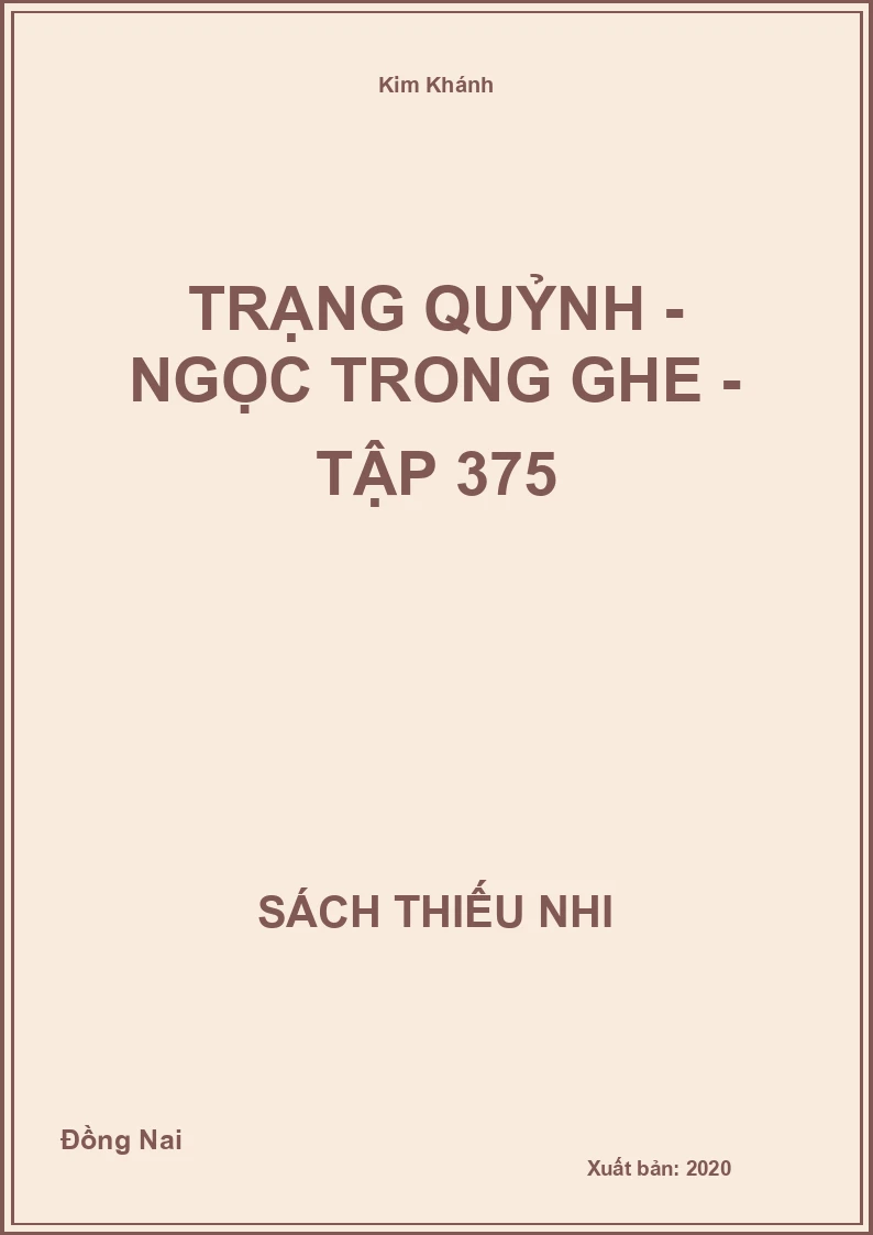 Trạng Quỷnh - ngọc trong ghe - tập 375
