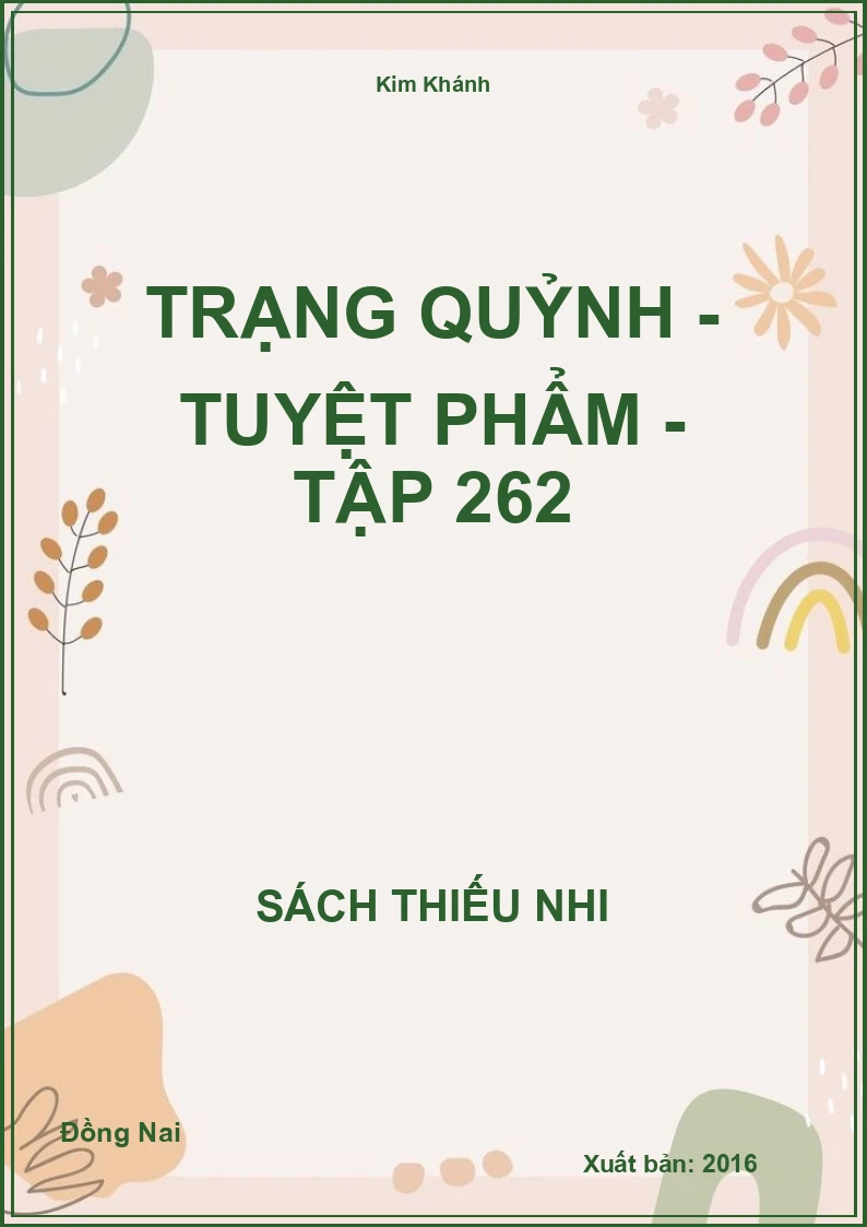 Trạng Quỷnh - tuyệt phẩm - tập 262