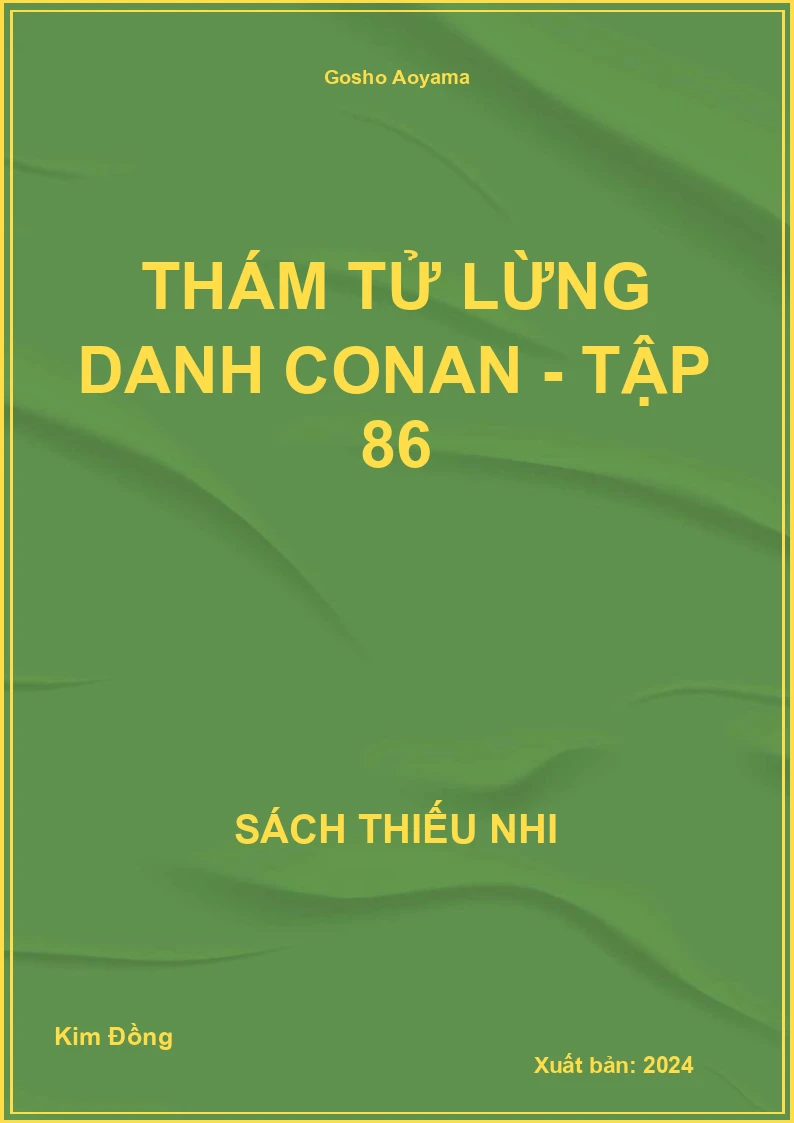 Thám tử lừng danh conan - tập 86