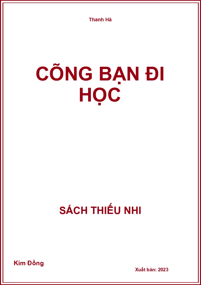 Cõng bạn đi học