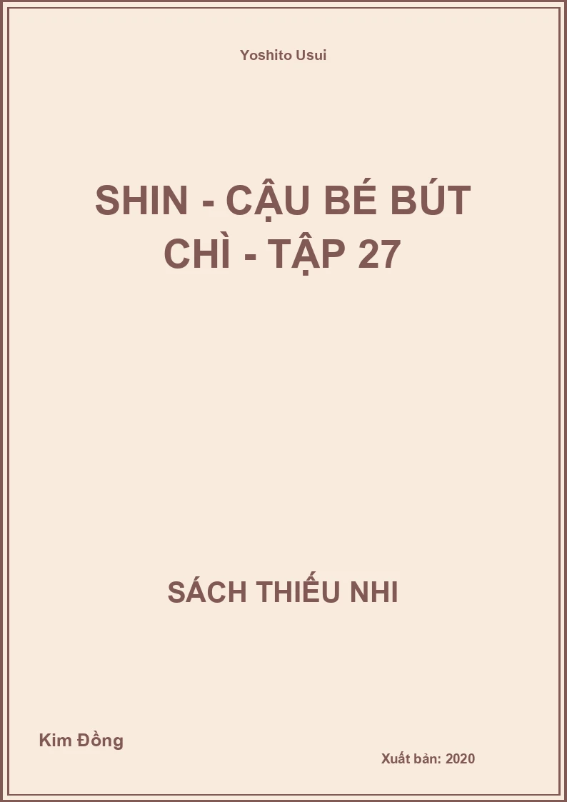 Shin - cậu bé bút chì - tập 27
