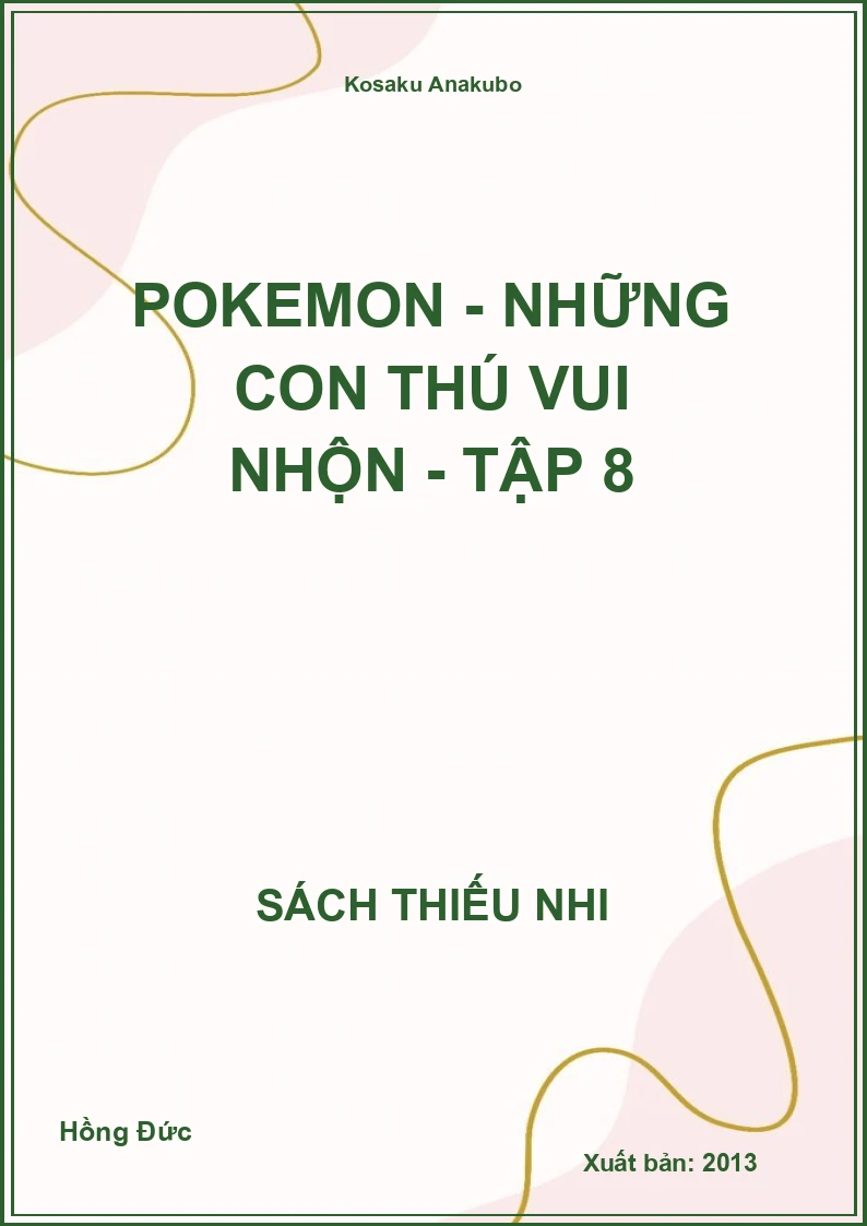 Pokemon - những con thú vui nhộn - tập 8