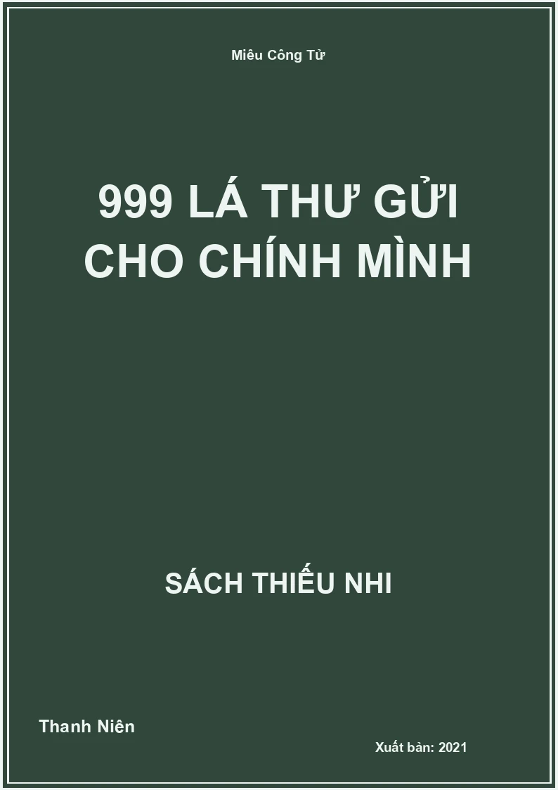 999 lá thư gửi cho chính mình