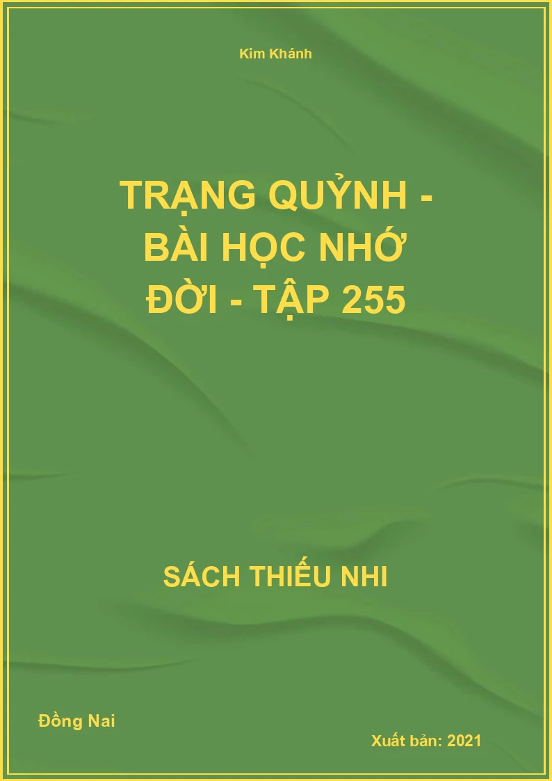 Trạng Quỷnh - Bài học nhớ đời - tập 255
