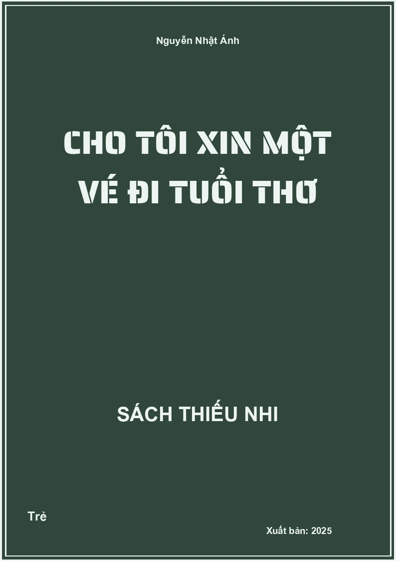 Cho tôi xin một vé đi tuổi thơ