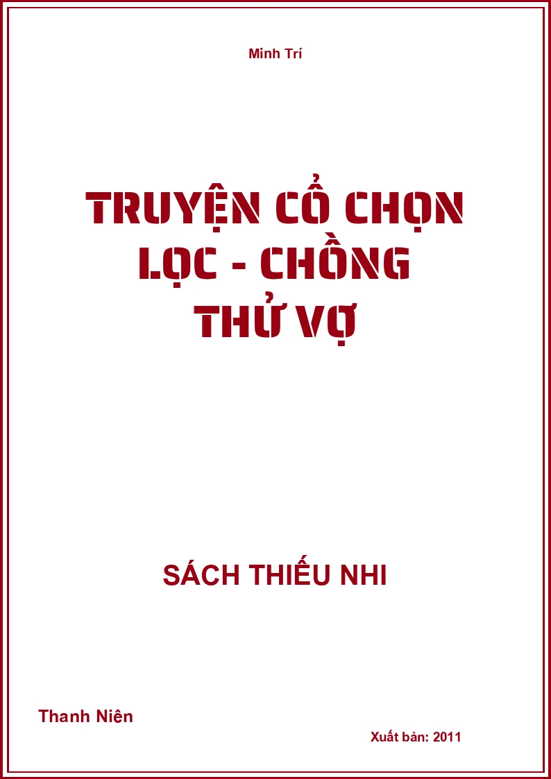 Truyện cổ chọn lọc - Chồng thử vợ