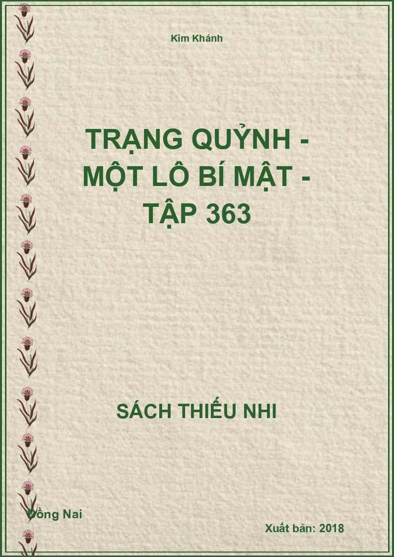Trạng Quỷnh - Một lô bí mật - tập 363