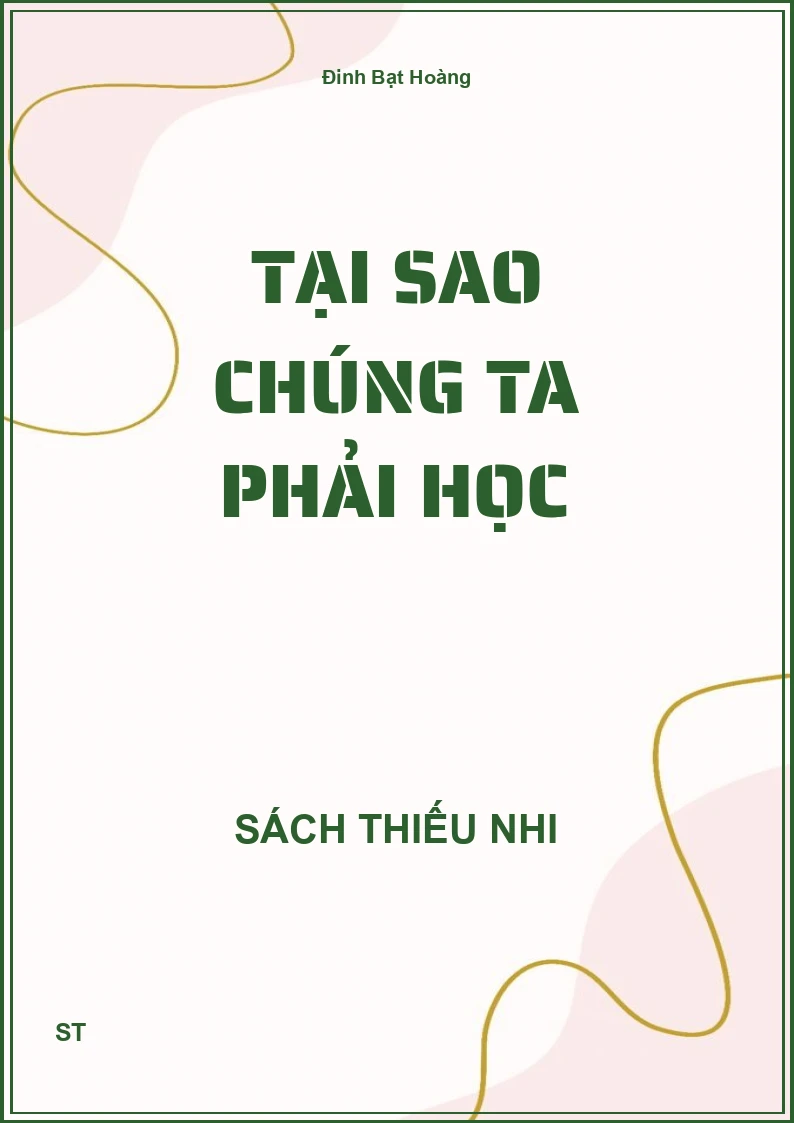 Tại sao chúng ta phải học