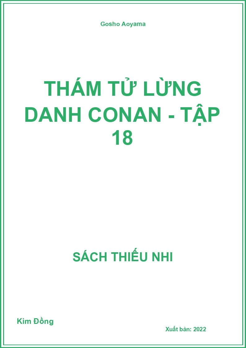 Thám tử lừng danh conan - tập 18