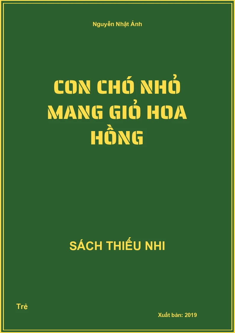 Con chó nhỏ mang giỏ hoa hồng