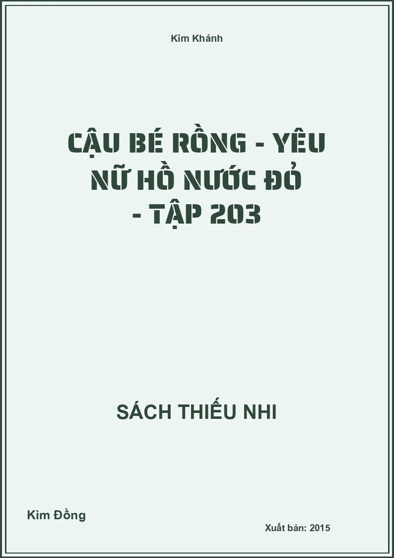 Cậu bé rồng - yêu nữ hồ nước đỏ - tập 203