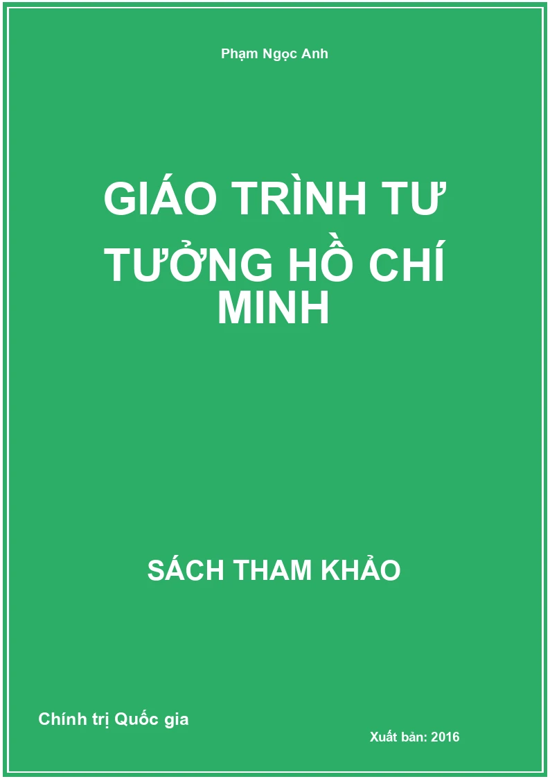 Giáo trình tư tưởng Hồ Chí Minh