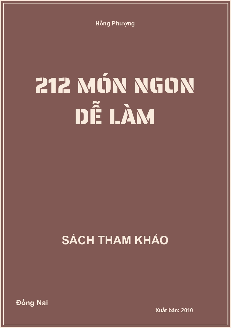 212 món ngon dễ làm