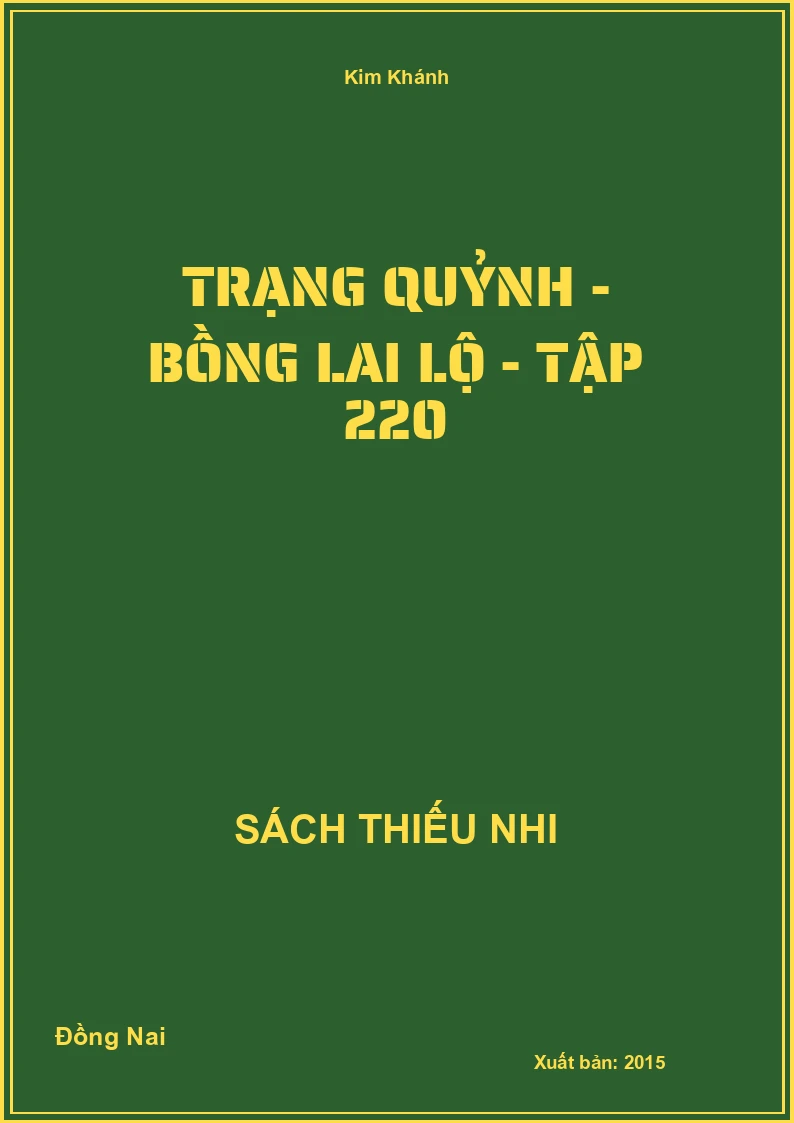 Trạng Quỷnh - bồng lai lộ - tập 220