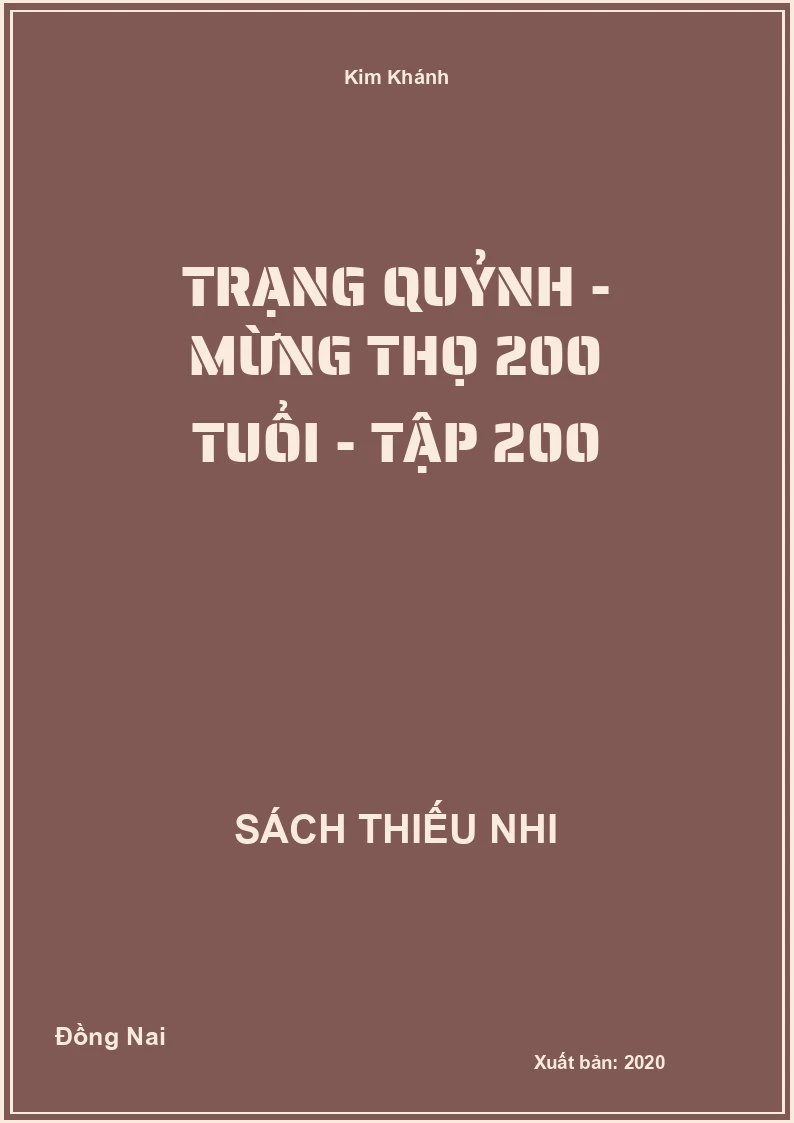 Trạng Quỷnh - mừng thọ 200 tuổi - tập 200