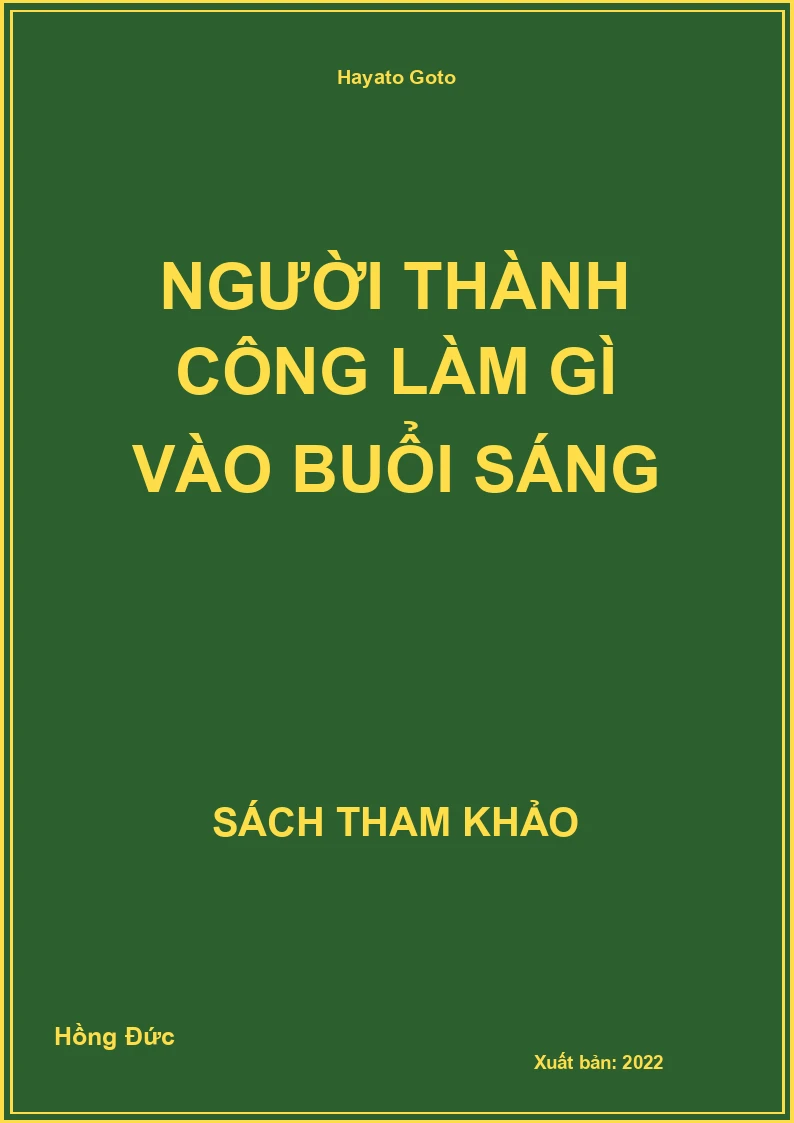 Người thành công làm gì vào buổi sáng
