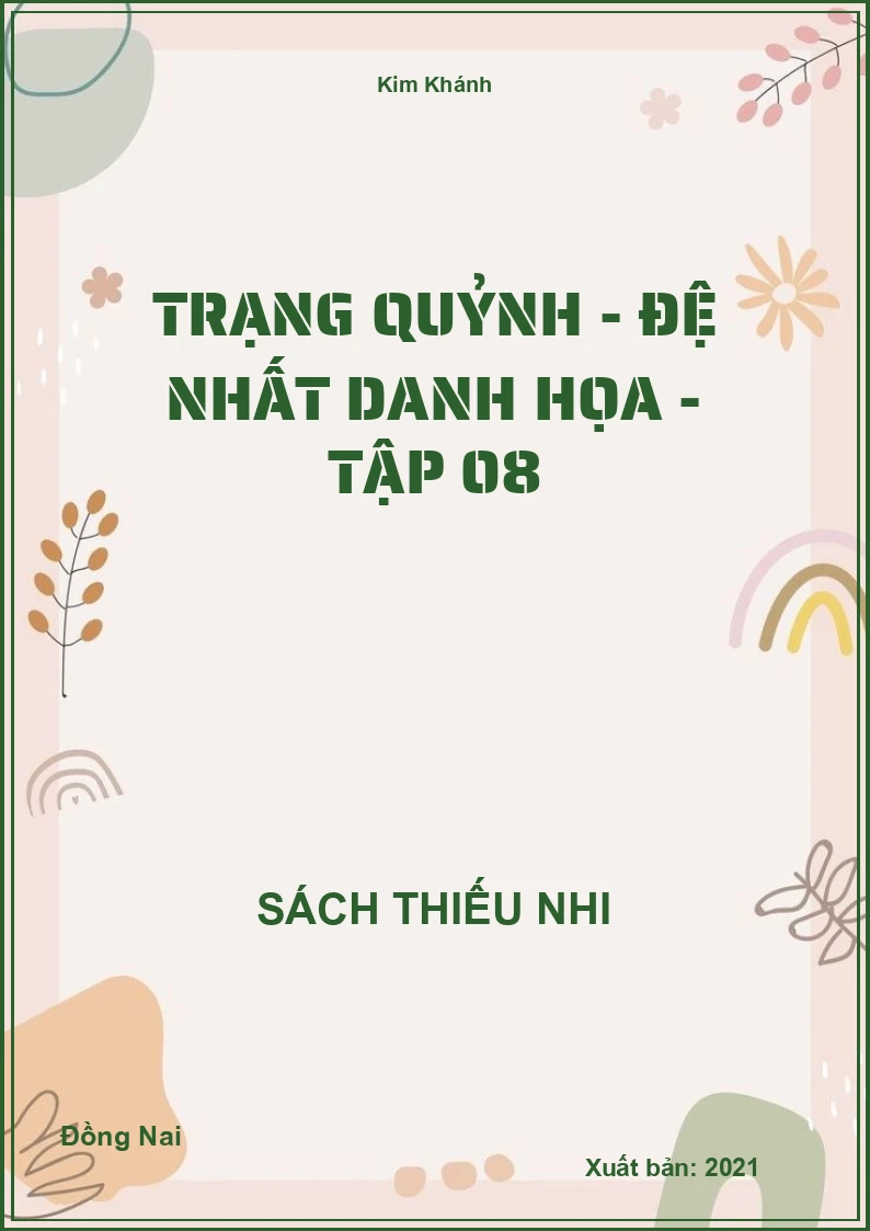 Trạng Quỷnh - đệ nhất danh họa - tập 08