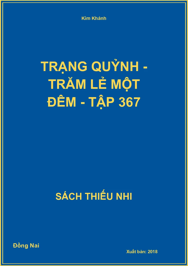 Trạng Quỷnh - Trăm lẻ một đêm - tập 367