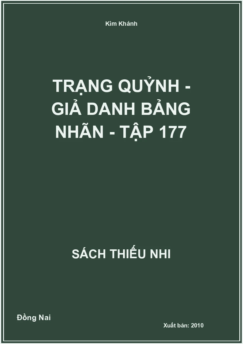 Trạng Quỷnh - Giả danh bảng nhãn - tập 177