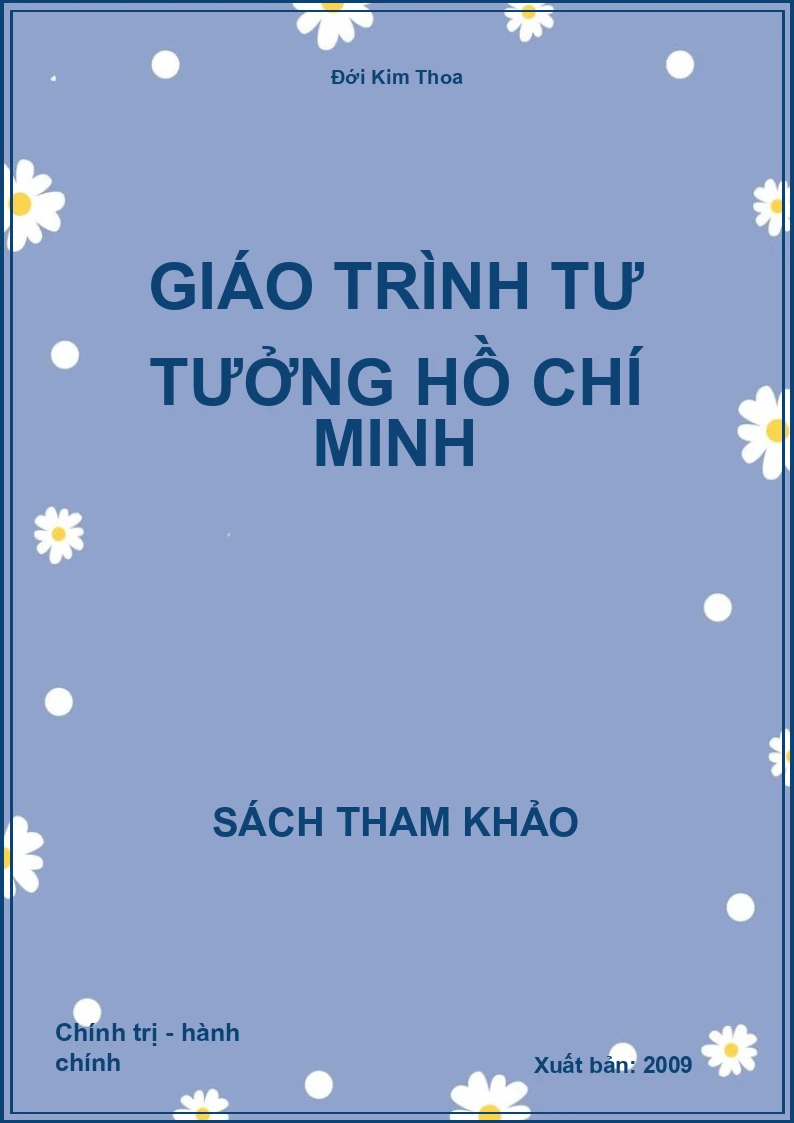 Giáo trình tư tưởng Hồ Chí Minh