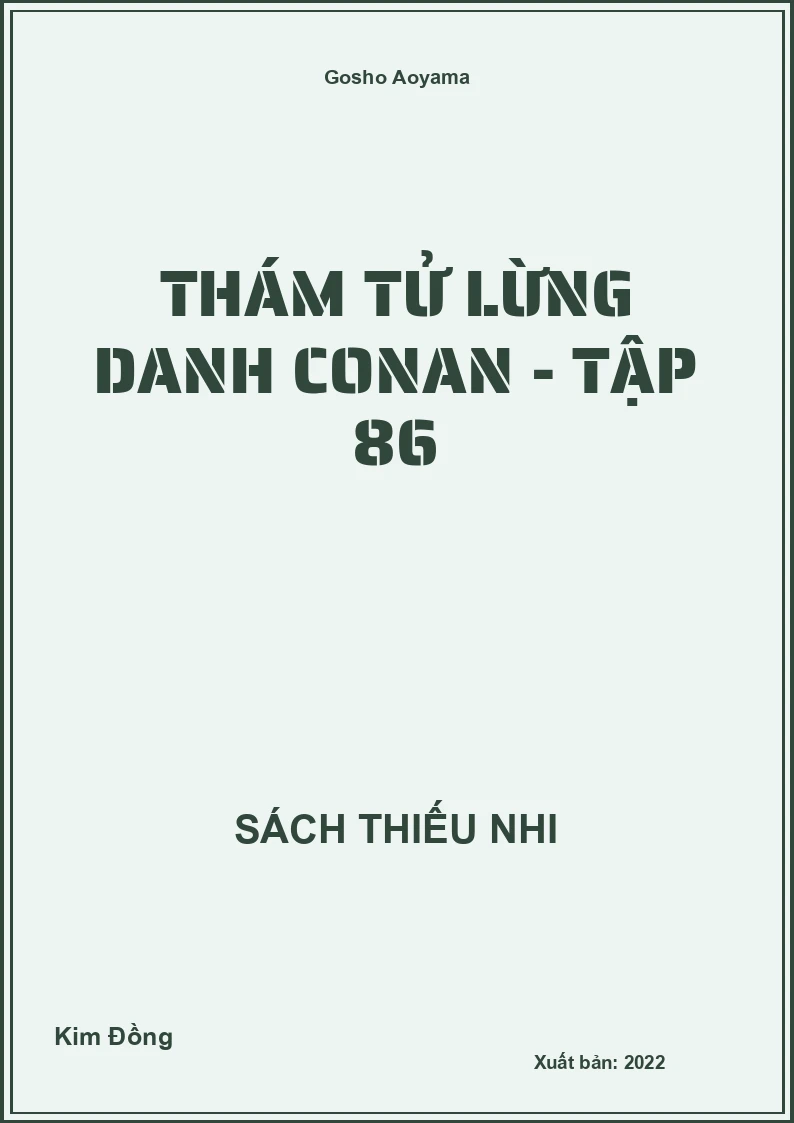 Thám tử lừng danh conan - tập 86
