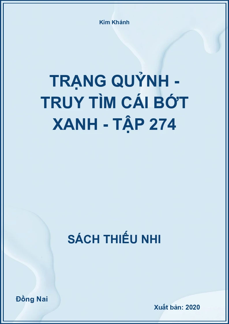 Trạng Quỷnh - Truy tìm cái bớt xanh - tập 274