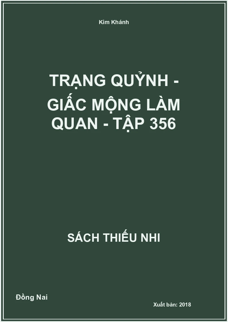 Trạng Quỷnh - giấc mộng làm quan - tập 356